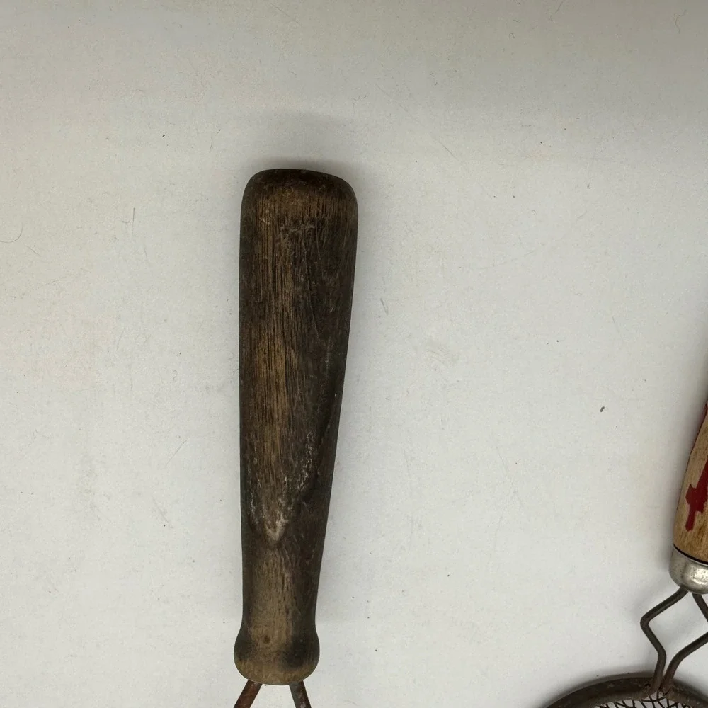 Vintage Antique Primitive Kitchen Tool Lot Potato Masher Meat Mallet Strainer